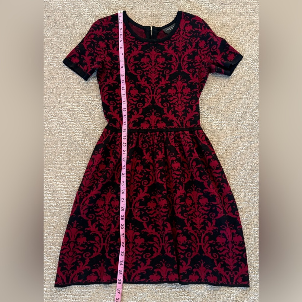 Romeo & Juliet Couture Sweater Dress Red Black Knit Date Night size M - Picture 4 of 7